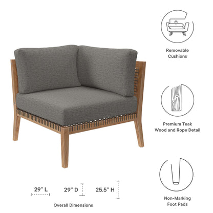 Coastal Clearwater And Outdoor Teak Corner Chair