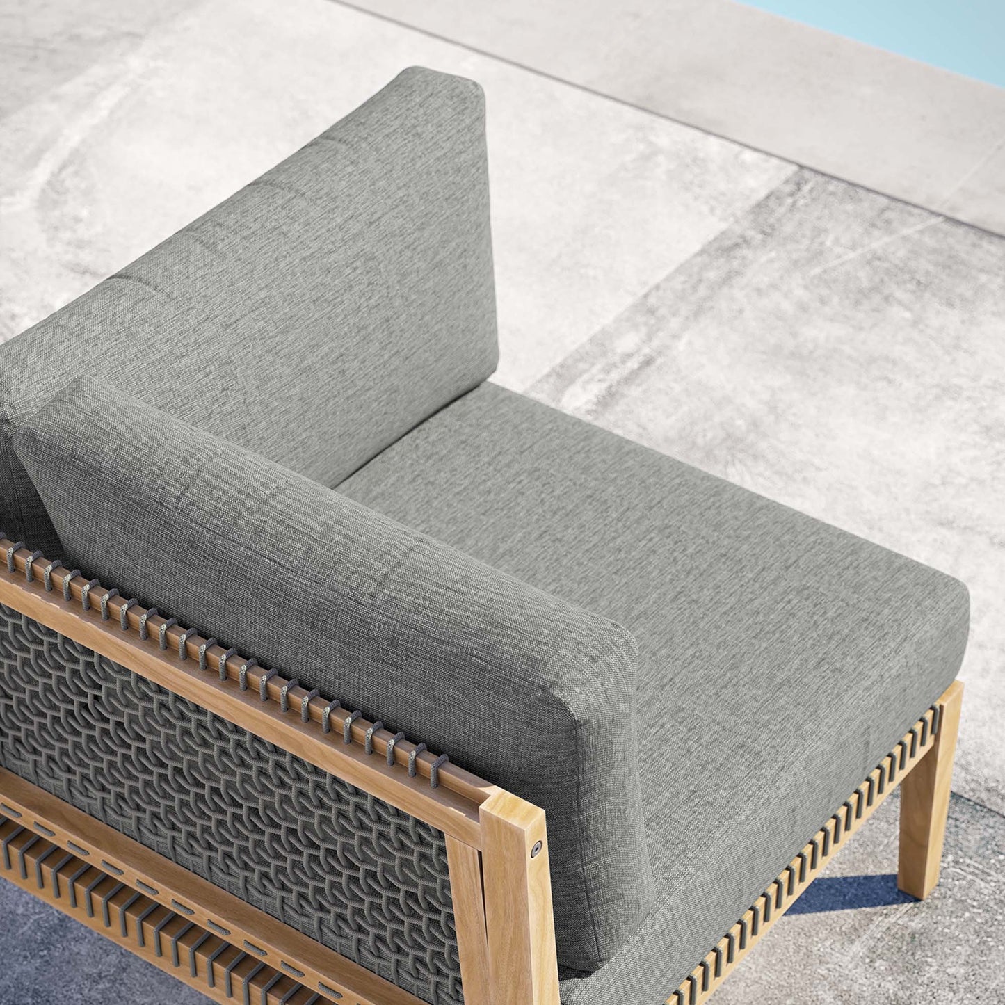 Coastal Clearwater And Outdoor Teak Corner Chair