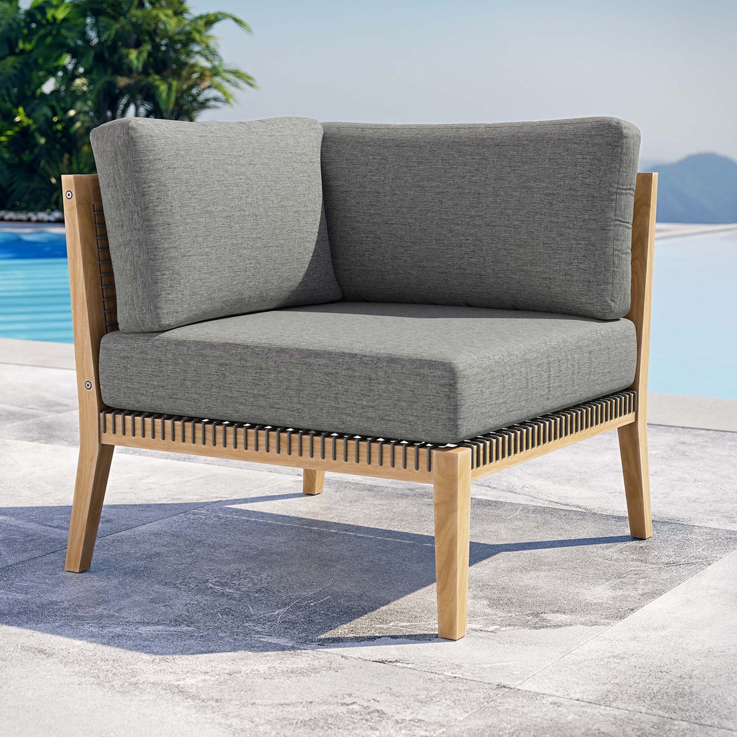 Coastal Clearwater And Outdoor Teak Corner Chair