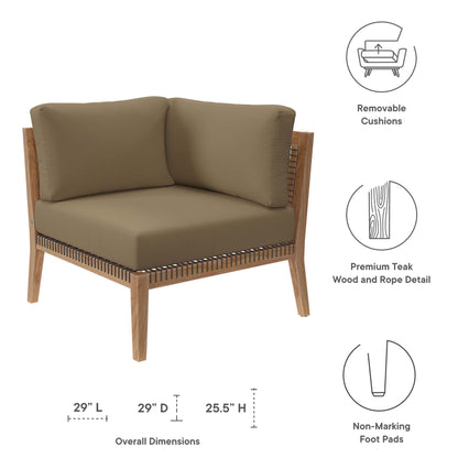 Coastal Clearwater And Outdoor Teak Corner Chair