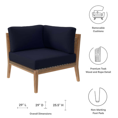 Coastal Clearwater And Outdoor Teak Corner Chair