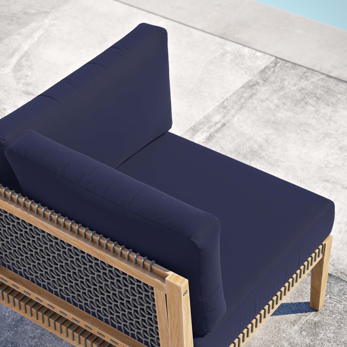 Coastal Clearwater And Outdoor Teak Corner Chair