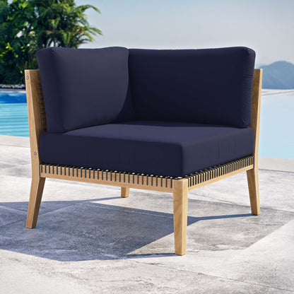 Coastal Clearwater And Outdoor Teak Corner Chair