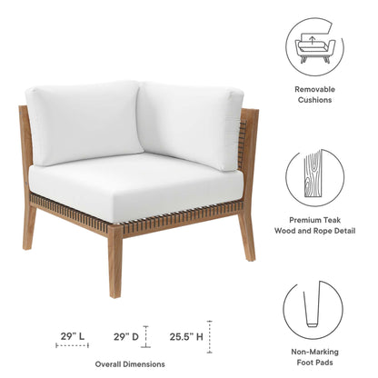 Coastal Clearwater And Outdoor Teak Corner Chair