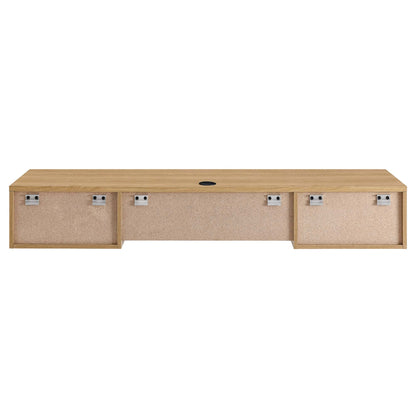 Render Wall Mount Wood Office Desk by Modway natural oak with corkboard front panels on Tampa Home & Garden Store