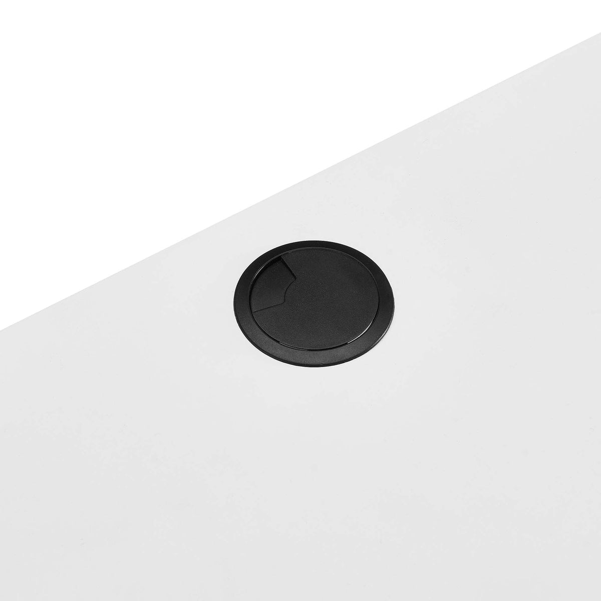 Render Wall Mount Wood Office Desk by Modway black circular knob on light gray surface on Tampa Home & Garden Store