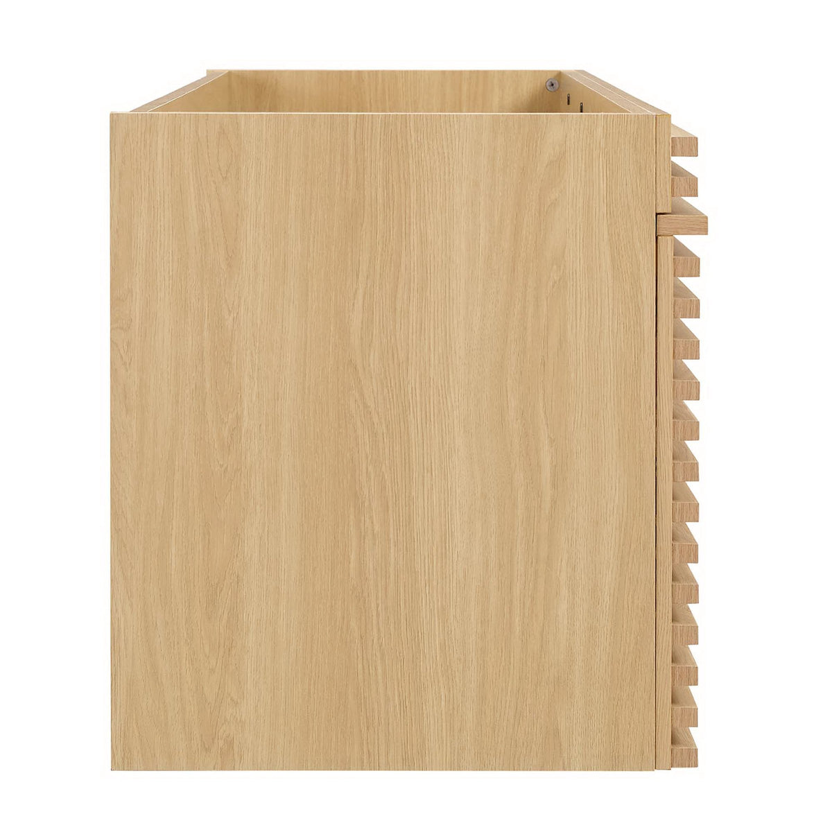 Bathroom vanity cabinet 48in with single sink in light oak, slatted sides by HouseOfZazla on Tampa Home & Garden Store