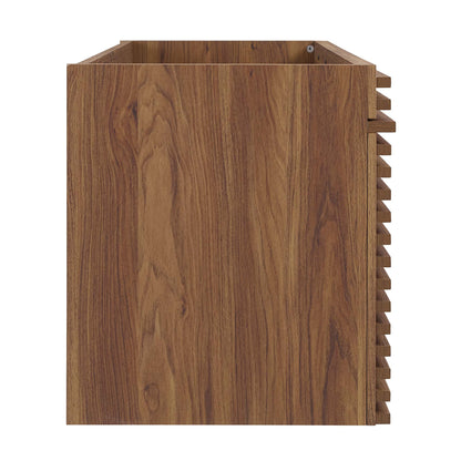 Render 48in single sink bathroom vanity cabinet in brown oak wood grain, HouseOfZazla on Tampa Home & Garden Store