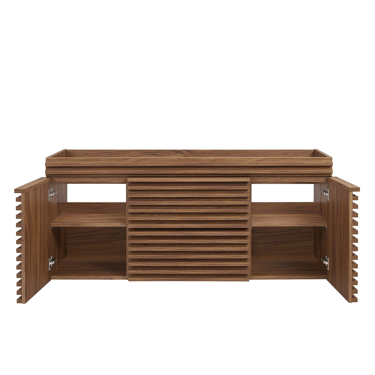 Render 48in single sink bathroom vanity cabinet with slatted fronts by HouseOfZazla on Tampa Home & Garden Store