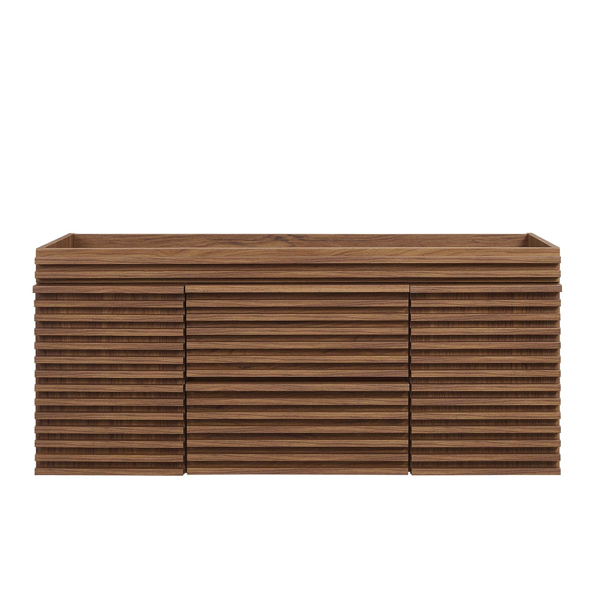 Render 48in single sink bathroom vanity cabinet in warm wood with slatted design by Modway on Tampa Home & Garden Store