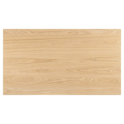 Juxtapose 63in Rectangle Dining Table by Modway natural oak wood finish on Tampa Home & Garden Store
