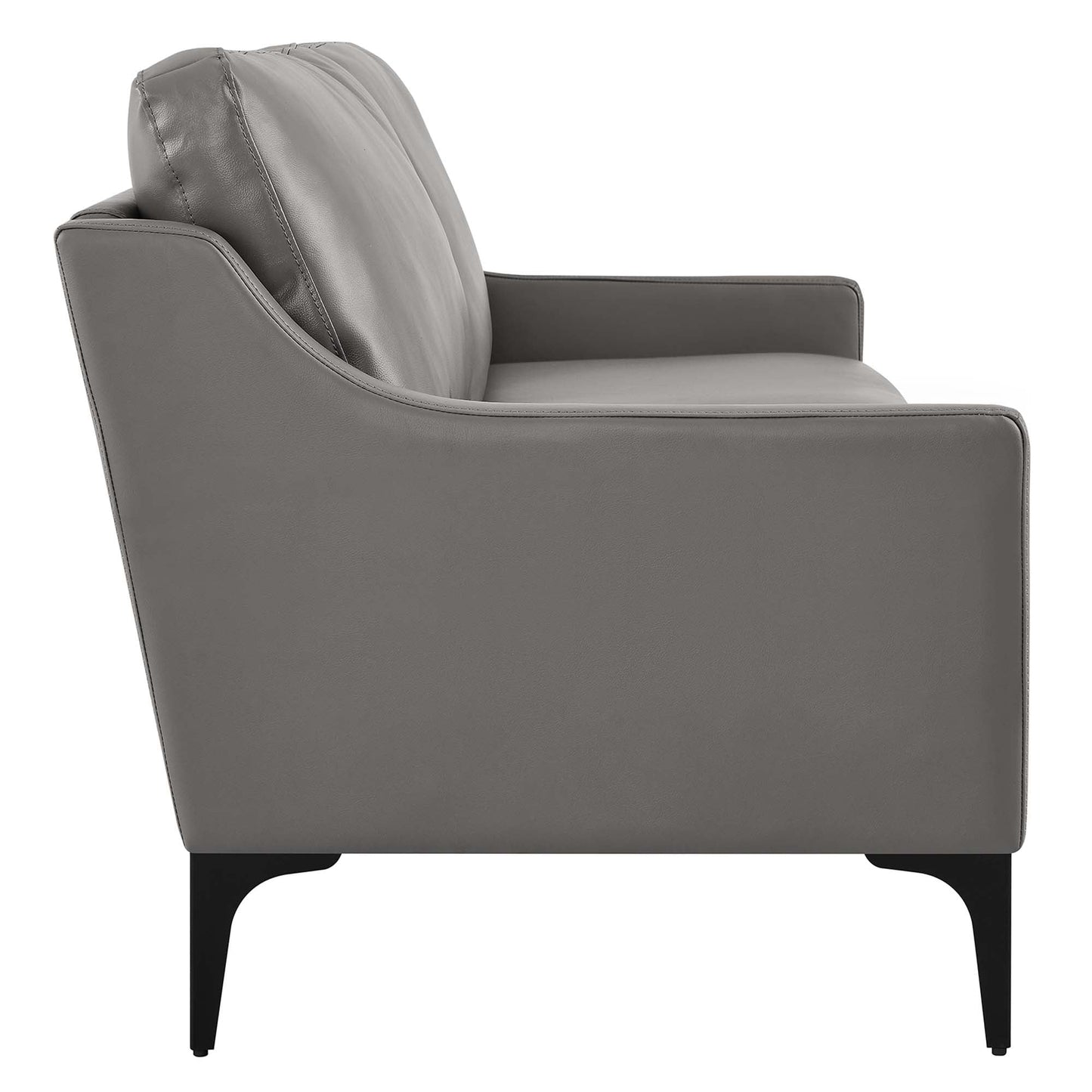 Modway Corland Leather Sofa and Mid Century Style