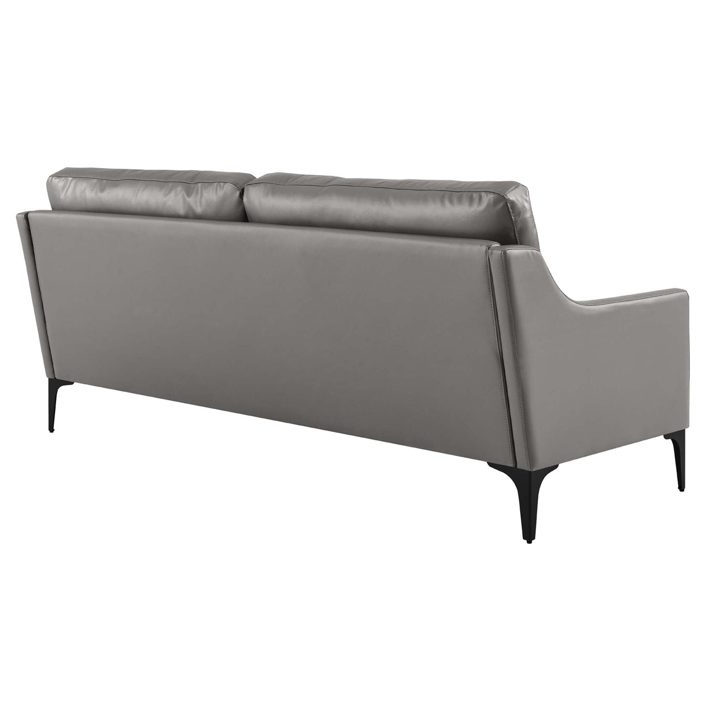 Modway Corland Leather Sofa and Mid Century Style