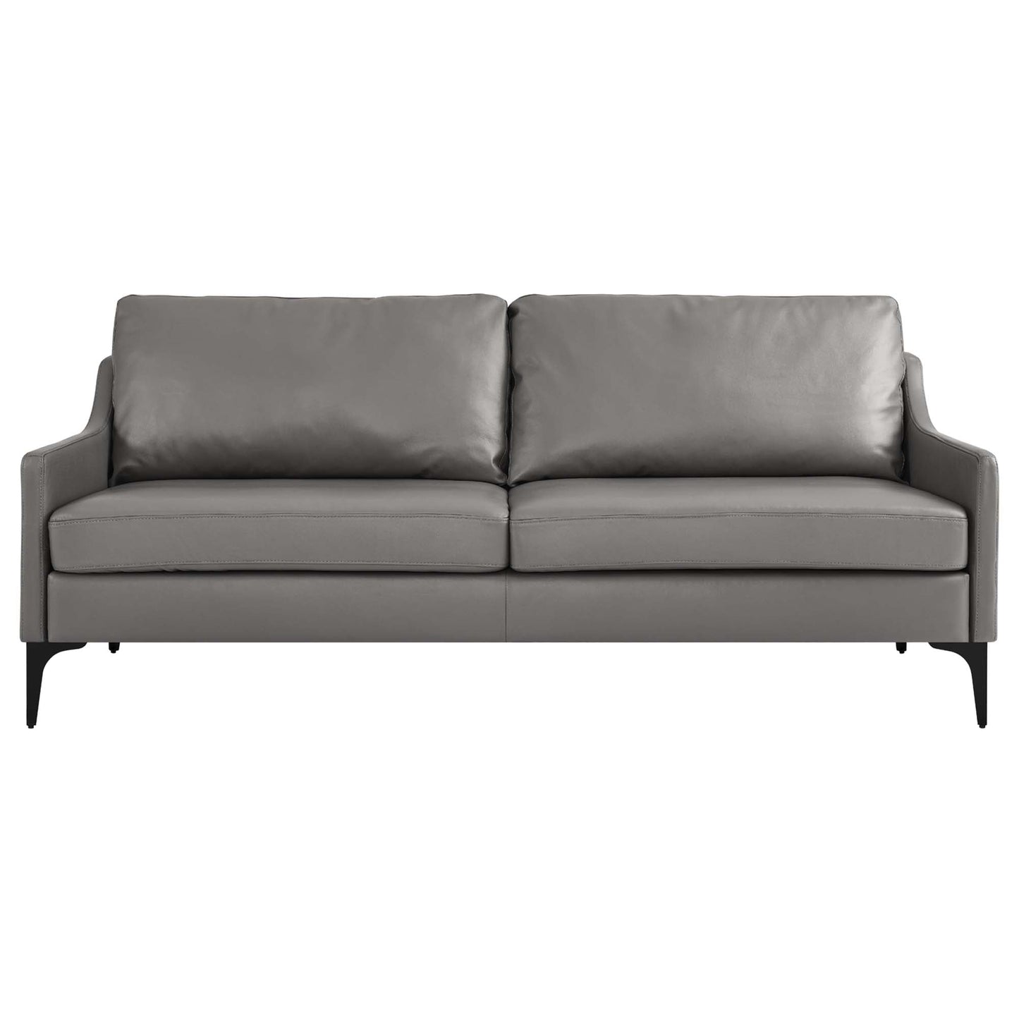 Modway Corland Leather Sofa and Mid Century Style