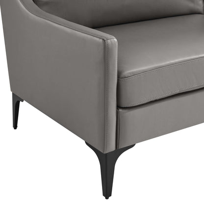 Modway Corland Leather Sofa and Mid Century Style