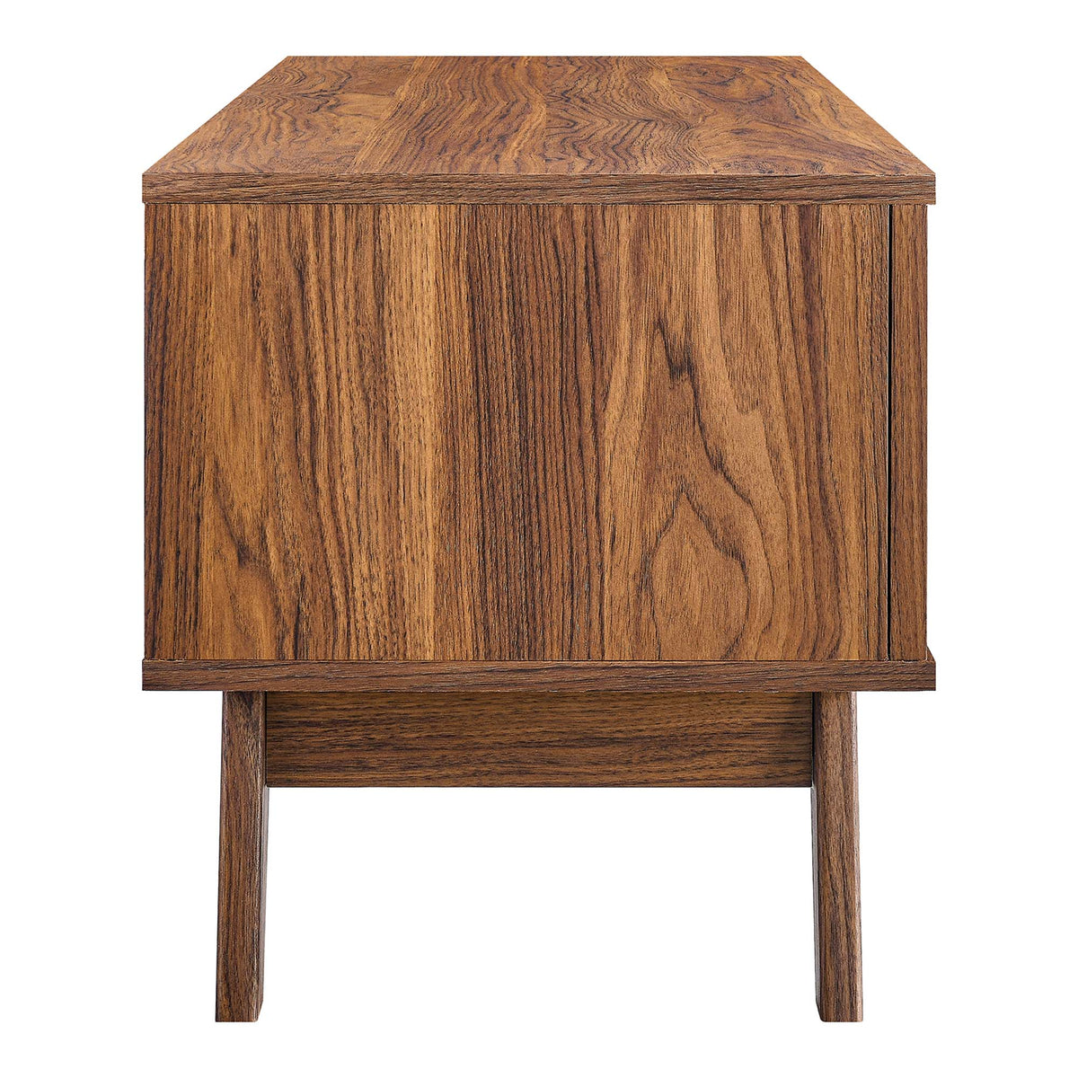 Soma 47in TV Stand by Modway, brown wood grain veneer, rectangular cabinet on Tampa Home & Garden Store