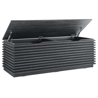 Render Mid Century Storage Bench With a Lid
