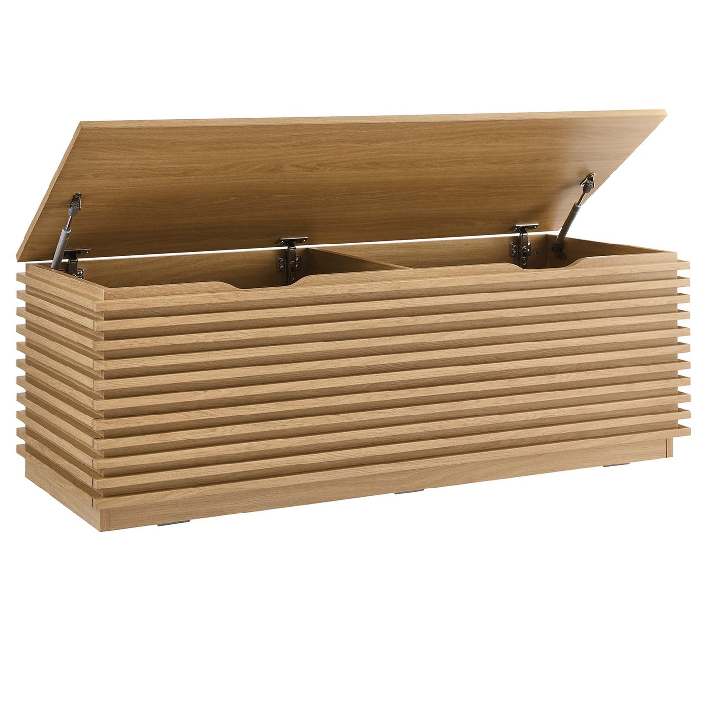 Render Mid Century Storage Bench With a Lid