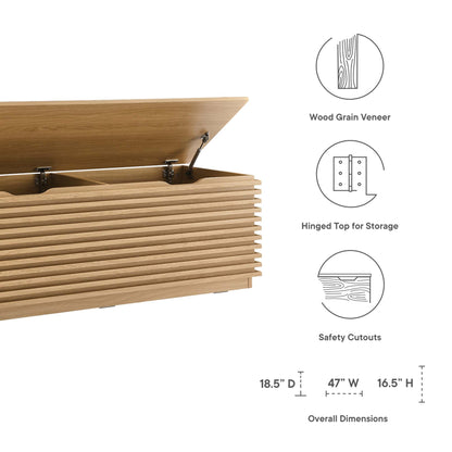 Render Mid Century Storage Bench With a Lid
