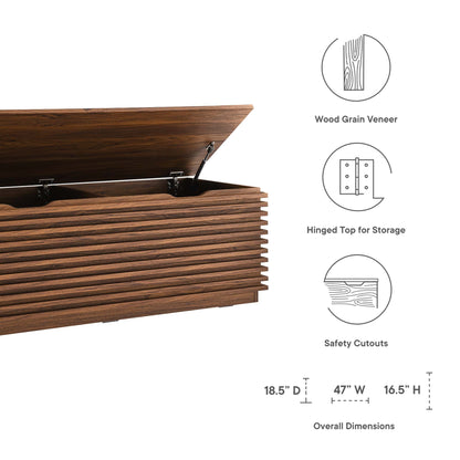 Render Mid Century Storage Bench With a Lid