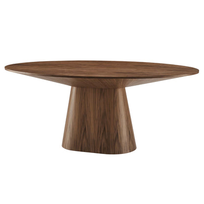 Provision 75-inch oval dining table by Modway, rich wood finish with pedestal base on Tampa Home & Garden Store