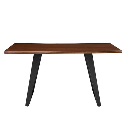 Viggo 60in live edge acacia wood dining table by HouseOfZazla with black metal legs on Tampa Home & Garden Store