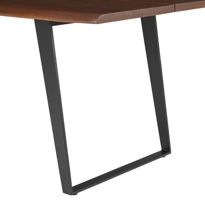 Viggo Live Edge Acacia Wood Dining Table by Modway, black powder-coated legs on Tampa Home & Garden Store