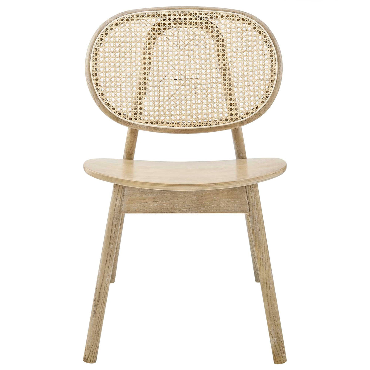 Malina Wood Dining Side Chair set of 2, natural caned back, light oak finish by HouseOfZazla on Tampa Home & Garden Store