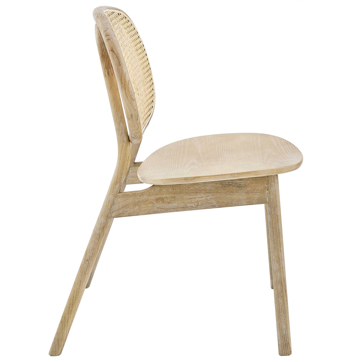 Malina Wood Dining Side Chair Set of 2 with natural wood finish and woven cane back by Modway on Tampa Home & Garden Store