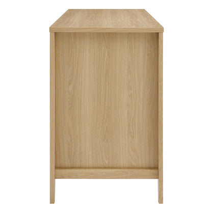 Soma Office Desk by Modway, oak wood finish with open lower shelf on Tampa Home & Garden Store