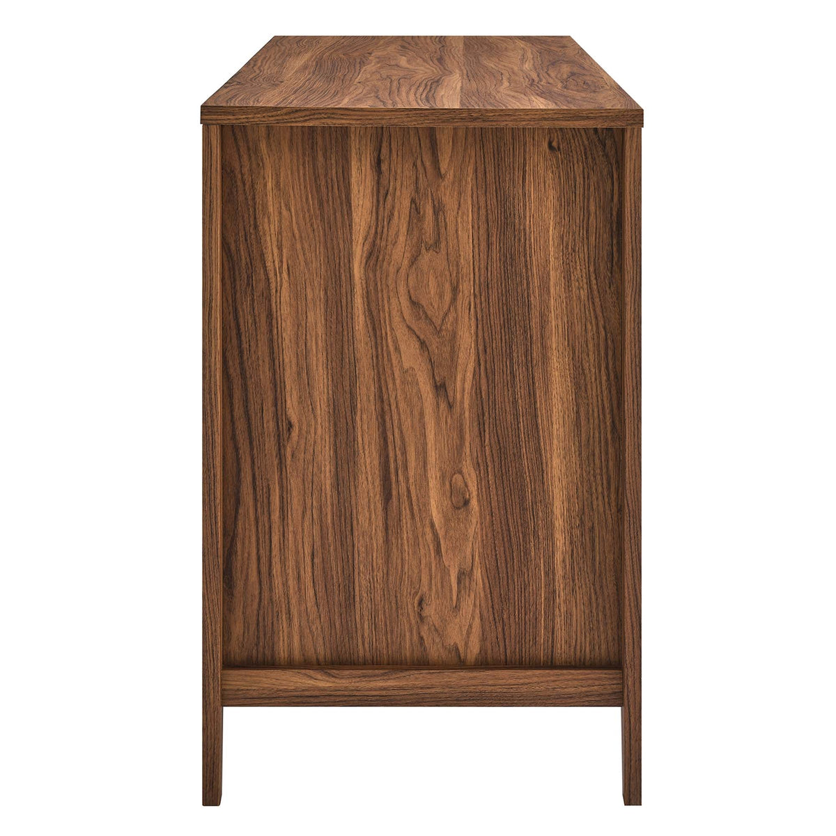 Soma Office Desk by Modway warm brown wood desk with prominent grain front panel and edge trim on Tampa Home & Garden Store