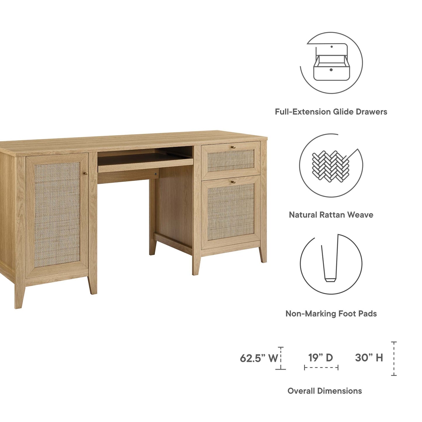 Soma by Modway Modern Office Desk for Home