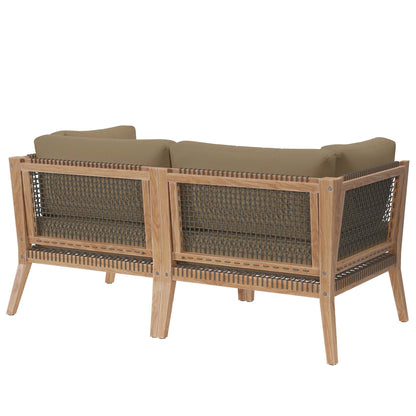 Clearwater Outdoor Patio Teak Loveseat by Modway
