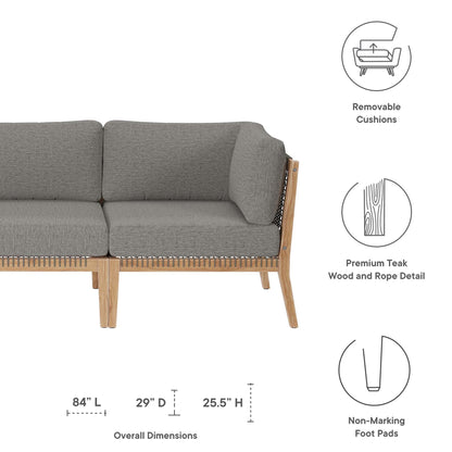 Clearwater Outdoor Patio Teak Sofa by Modway
