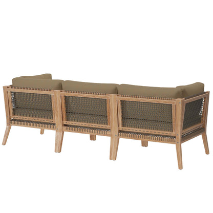 Clearwater Outdoor Patio Teak Sofa by Modway