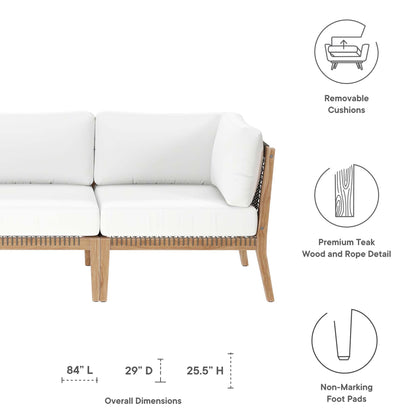 Clearwater Outdoor Patio Teak Sofa by Modway
