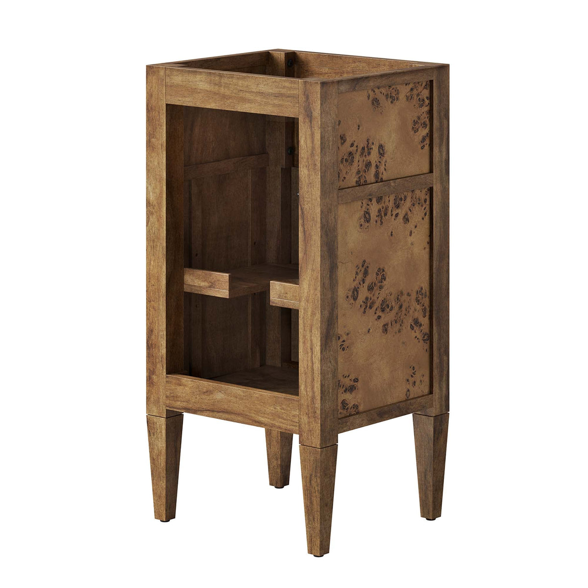 Elysian 18in wood bathroom vanity cabinet in brown wood finish, HouseOfZazla bathroom suite on Tampa Home & Garden Store
