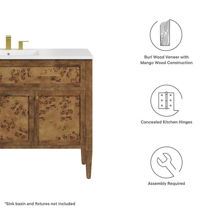 Elysian 48 Inch Wood Bathroom Vanity Cabinet