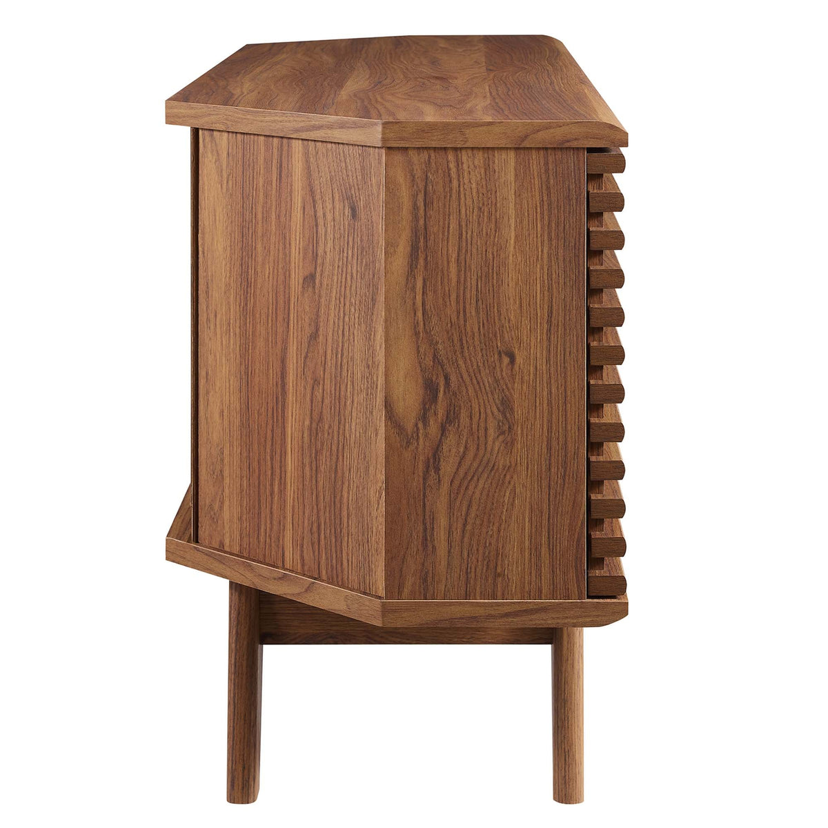 Render 46in Corner TV Stand walnut finish by HouseOfZazla on Tampa Home & Garden Store