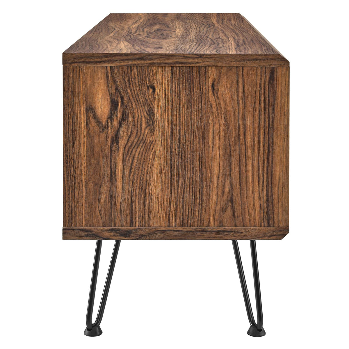 Nomad TV Stand by Modway, walnut wood finish, mid-century hairpin legs on Tampa Home & Garden Store