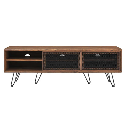 Nomad TV Stand by Modway, wood finish media console with mesh doors and open shelf, metal legs on Tampa Home & Garden Store