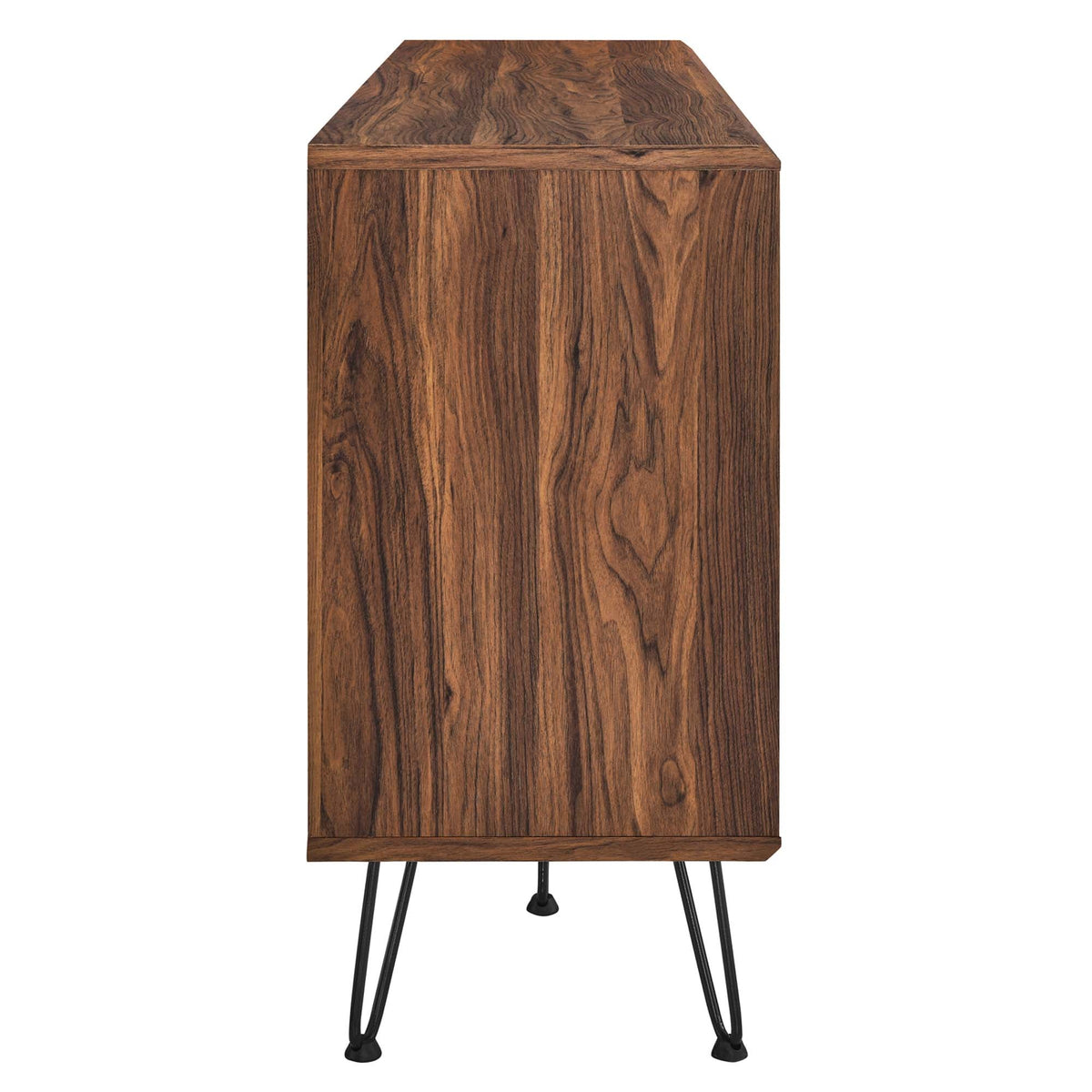 Nomad Sideboard by Modway walnut woodgrain veneer with black hairpin legs on Tampa Home & Garden Store