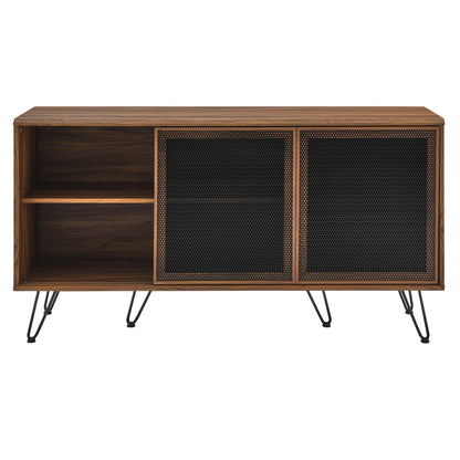Nomad Sideboard by Modway, wood finish with black perforated mesh doors and hairpin legs on Tampa Home & Garden Store