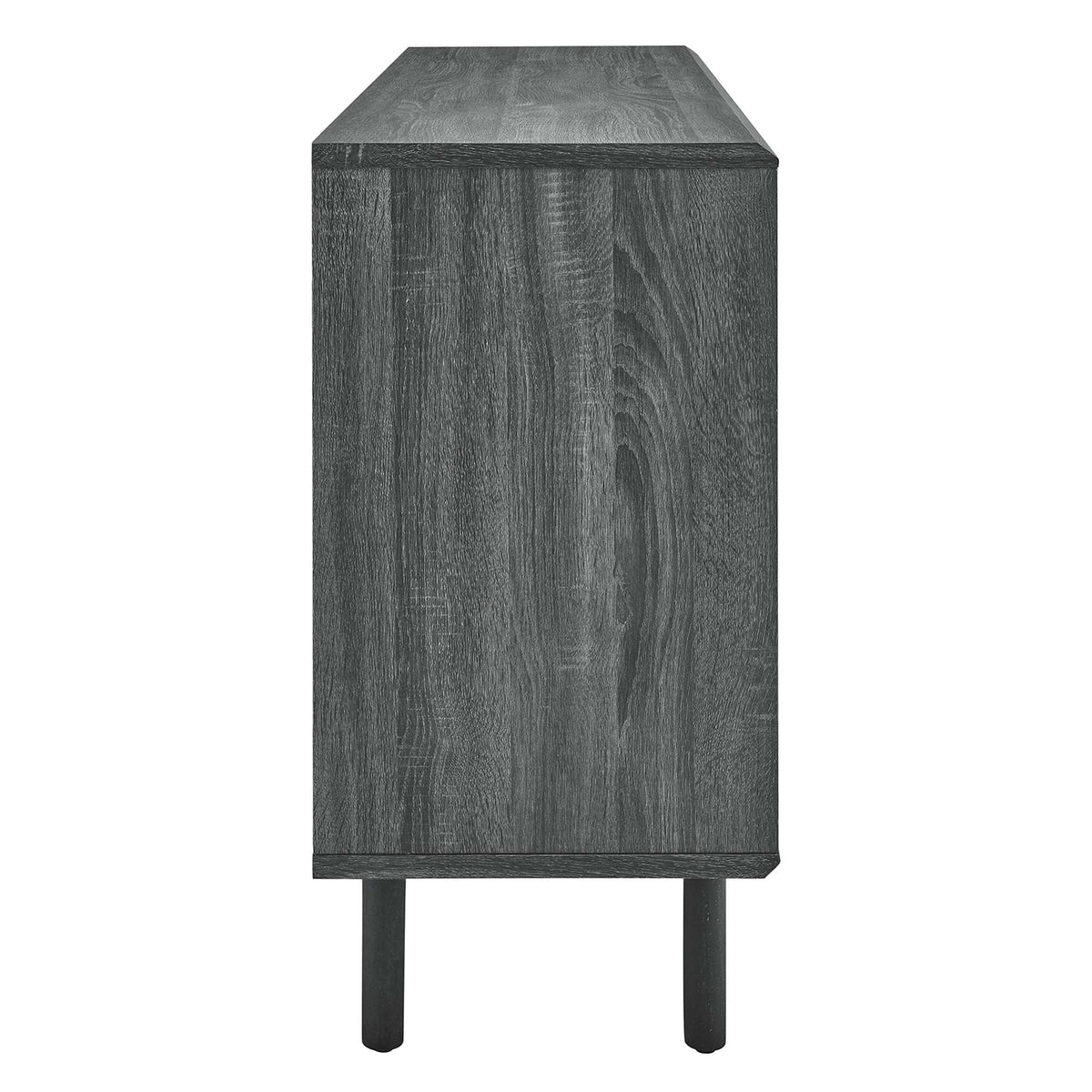 Kurtis 59-inch sideboard by Modway, dark charcoal woodgrain finish with tall rectangular legs on Tampa Home & Garden Store