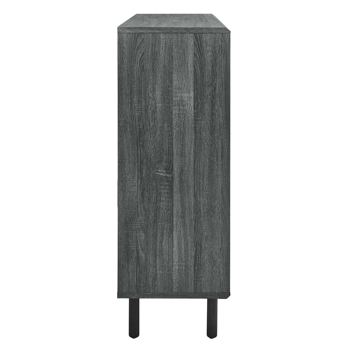 Kurtis 47in Display Cabinet dark woodgrain finish with raised leg base on Tampa Home & Garden Store