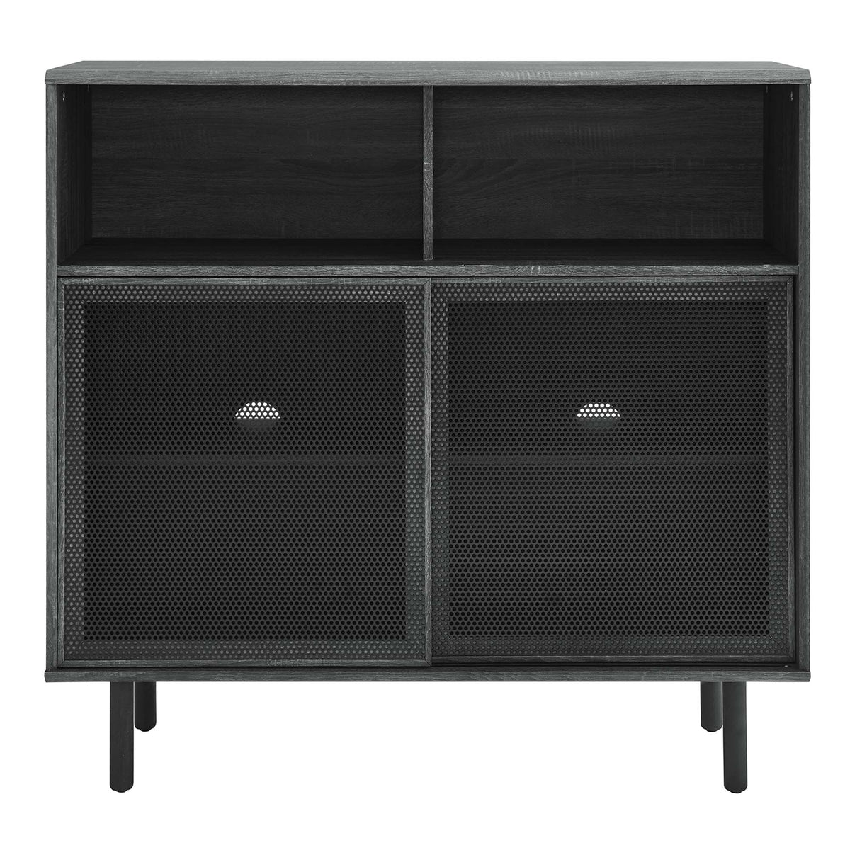 Kurtis 47in Display Cabinet Modway dark wood finish with upper cubbies and mesh lower doors on Tampa Home & Garden Store