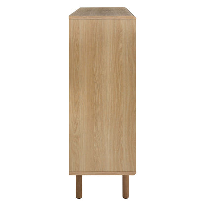 Kurtis 47 display cabinet natural oak finish on legs, sideboard with Hutch by HouseOfZazla on Tampa Home & Garden Store