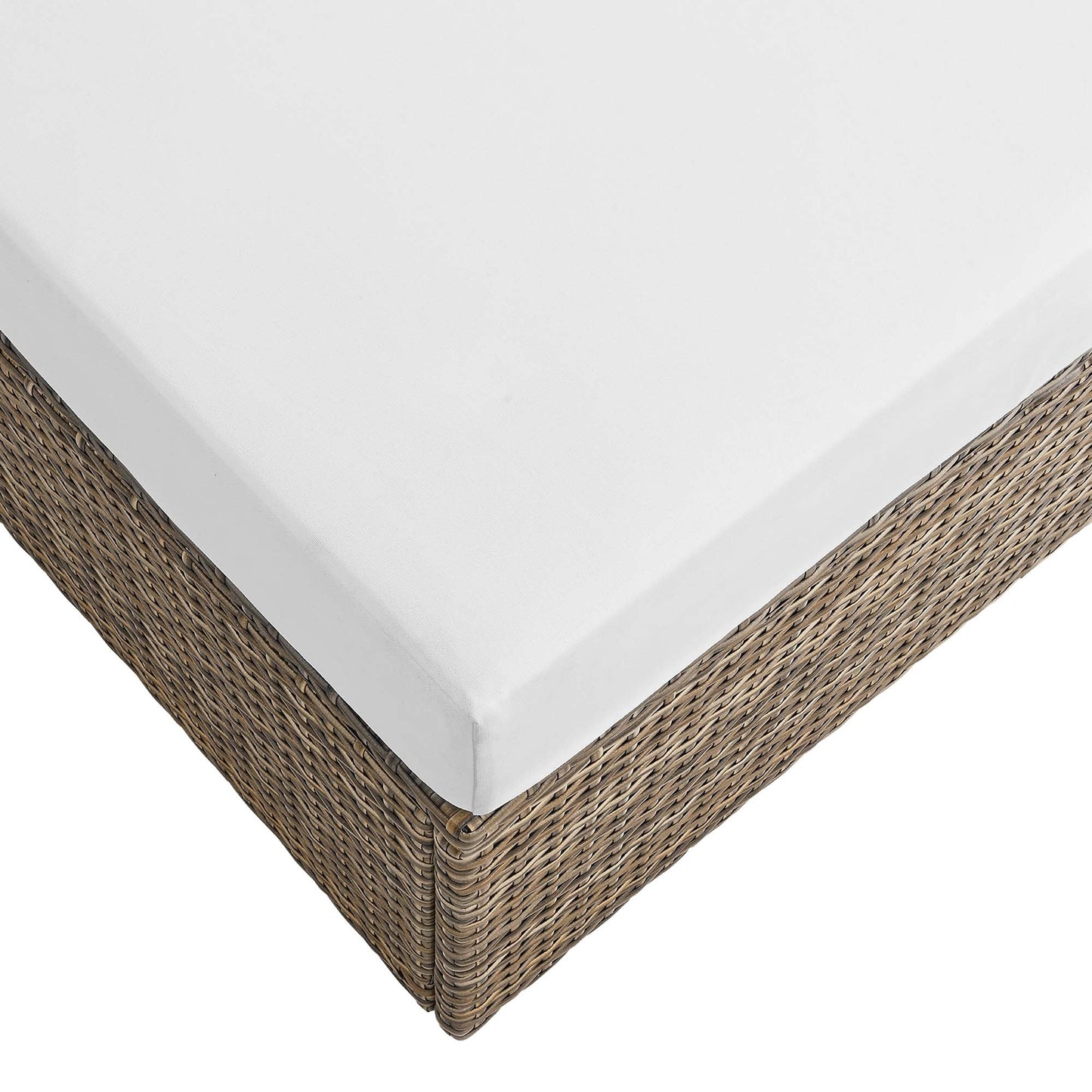 Convene Outdoor Rattan Rectangle Ottoman