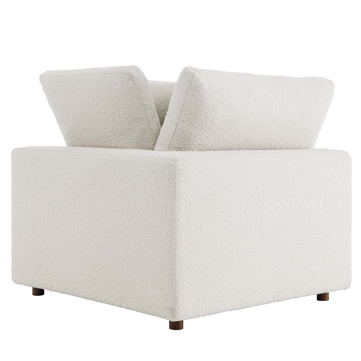 Commix down filled overstuffed boucle fabric corner chair in cream with plush back cushions by Modway on Tampa Home & Garden Store