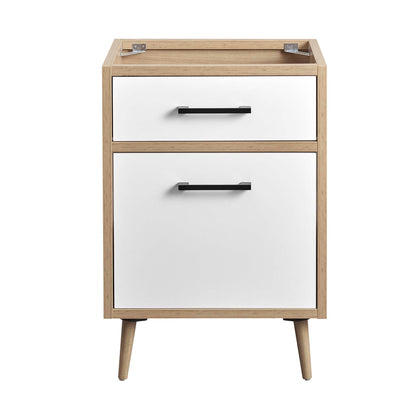 Maverick 24 Inch Bathroom Vanity with an Oak Top